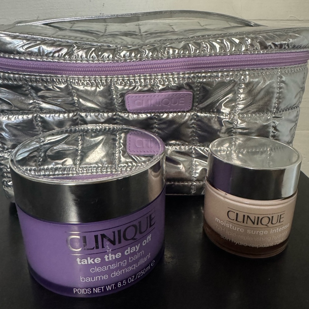 Clinique Skincare Set with Silver Bag